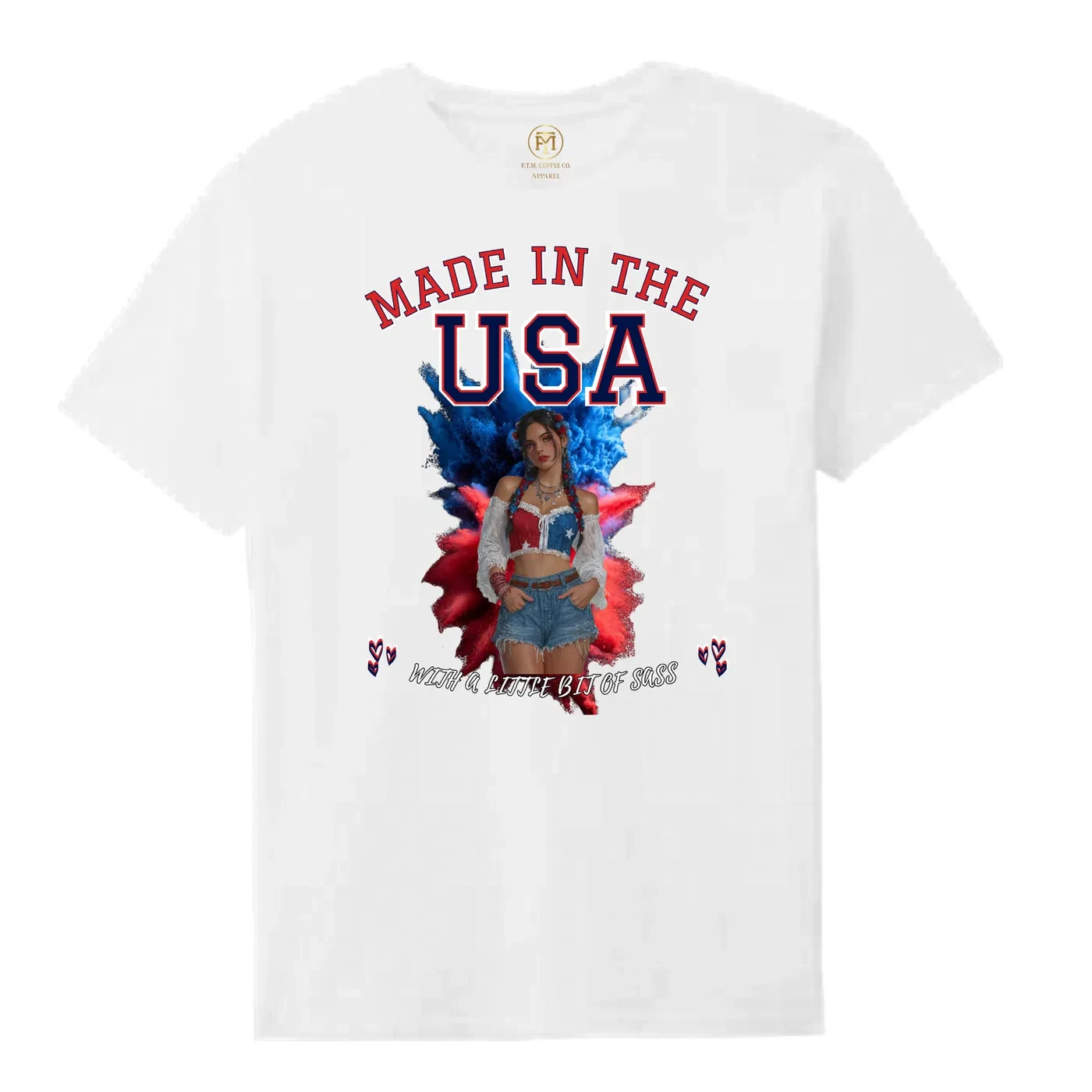 Made in the USA Patriotic Woman T-Shirt – Little Bit of Sass product view 6