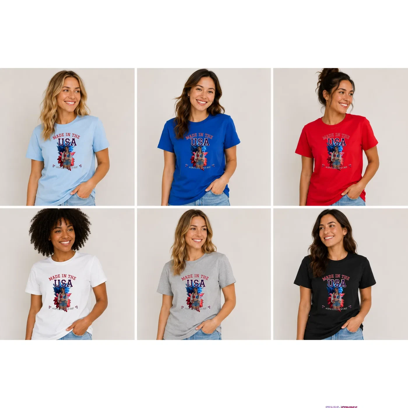 Made in the USA Patriotic Woman T-Shirt – Little Bit of Sass product view 7