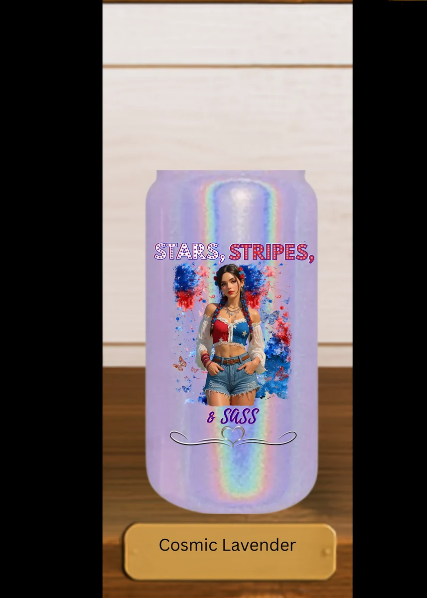 F.T.M. Cosmic Lavender glitter tumbler design preview